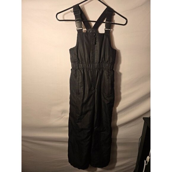 Athletech BLack Ski Outit Overalls Snowsuit Boys Girls Size Medium M 7/8 - Picture 1 of 2